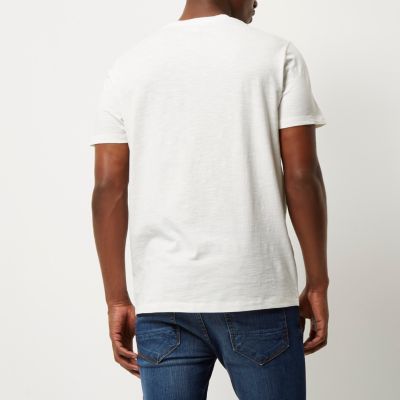 White woven front t-shirt